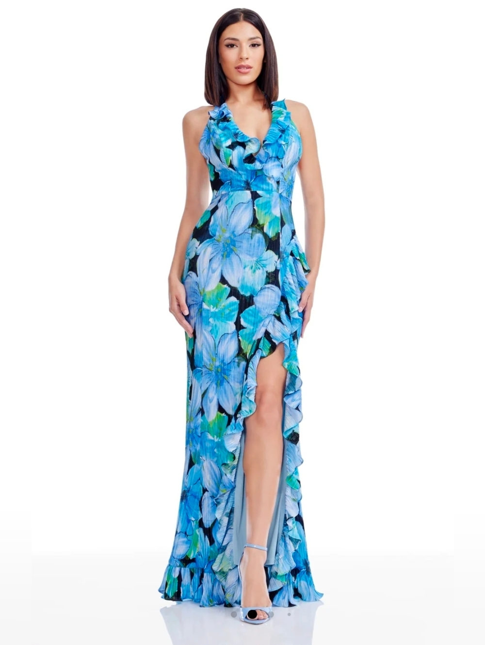 Dress The Population Kathleen Halter Maxi Dress Size Medium NWT $278